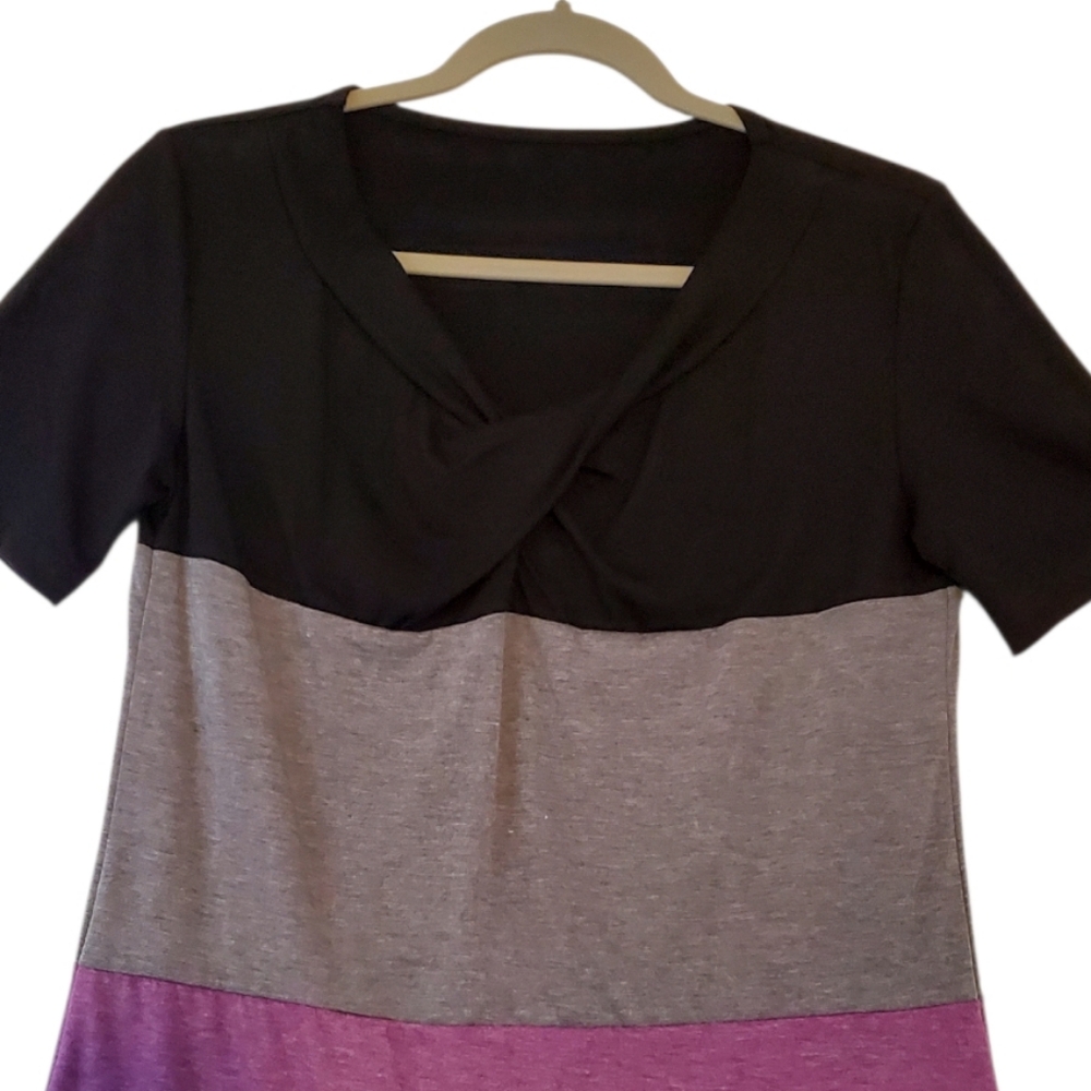 Womens New Colorblock Pullover Top Blouse Size Small NWOT - Picture 4 of 6